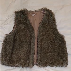 Faux fur vest